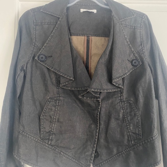CAbi Waxed Linen Moto Jacket - Picture 5 of 6